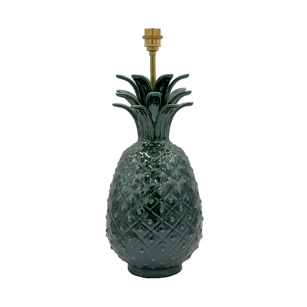 Ceramic Pineapple Lamp in Emerald Green Villa Bologna Pottery