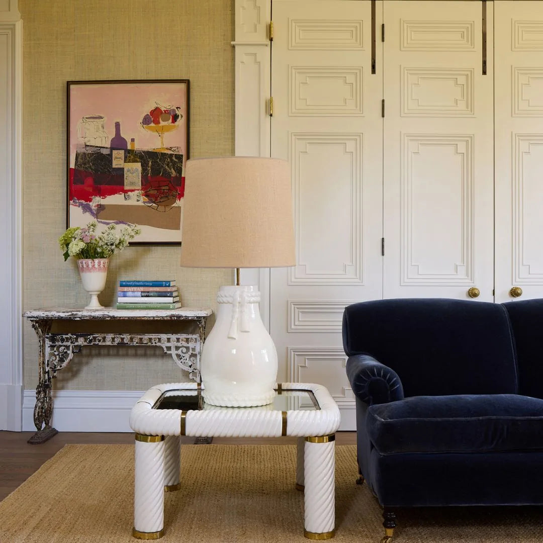 Hessian Tapered Lampshade