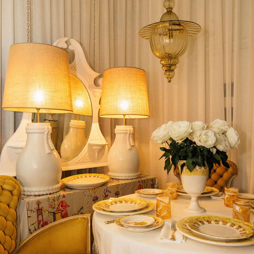 Hessian Tapered Lampshade