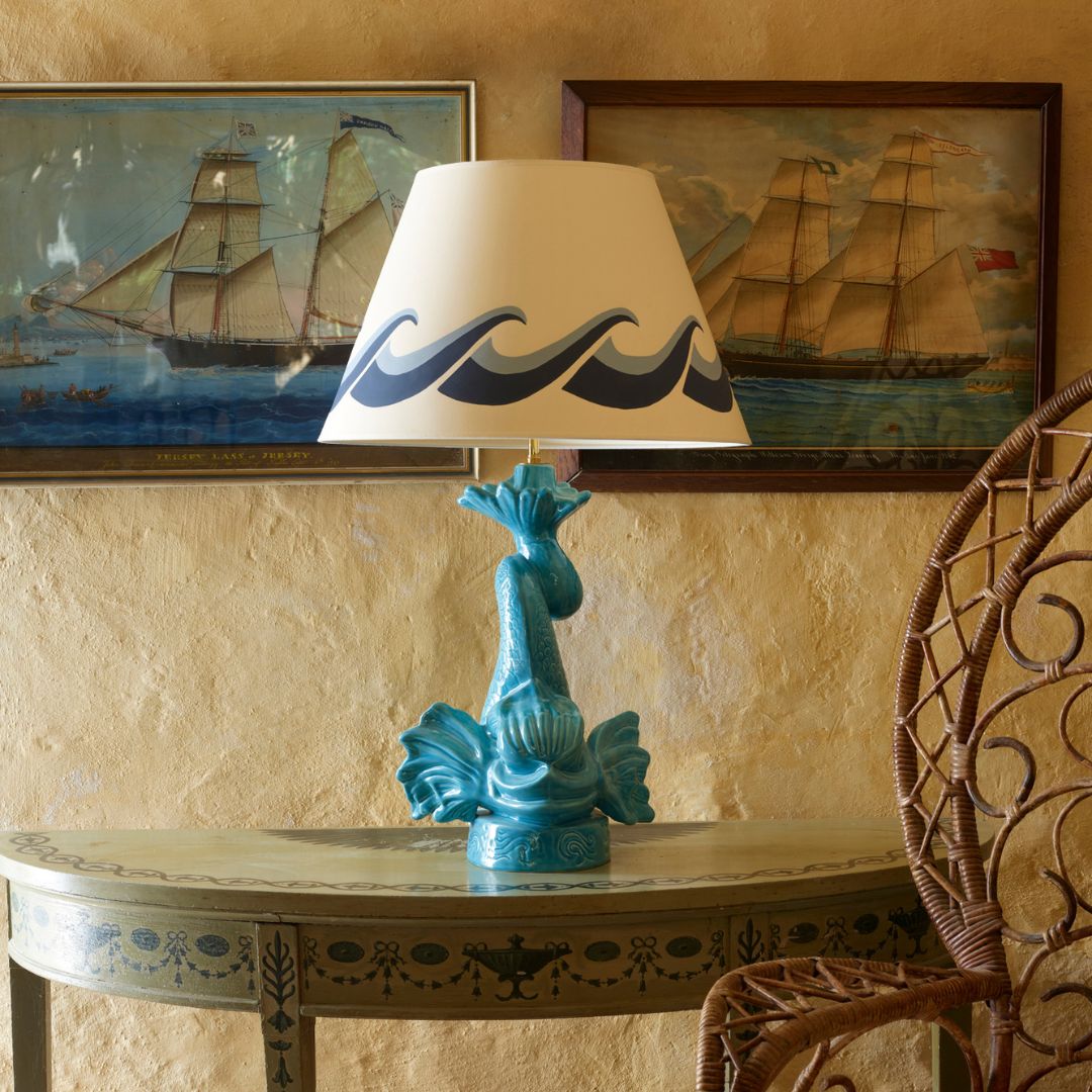 Turquoise Dolphin Lamp