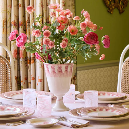 Powder Pink Tassel Portico Vase