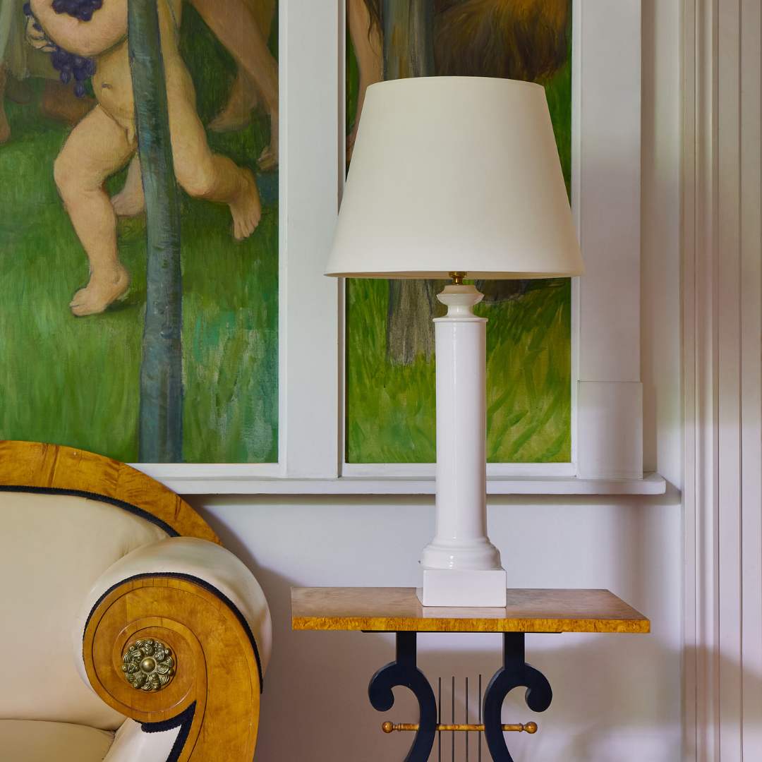 Mica Lamp in Cream