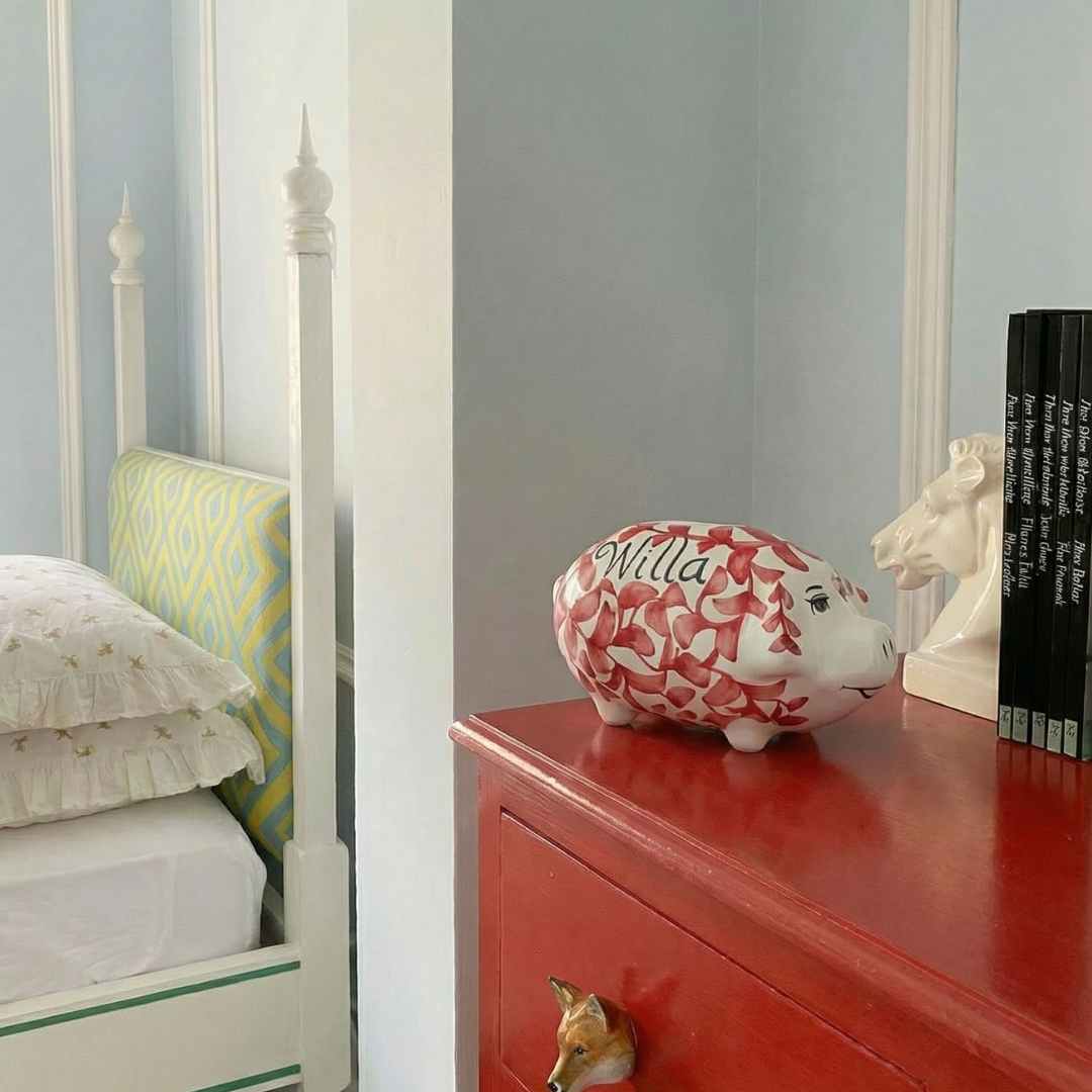 Personalised Red Piggy Bank