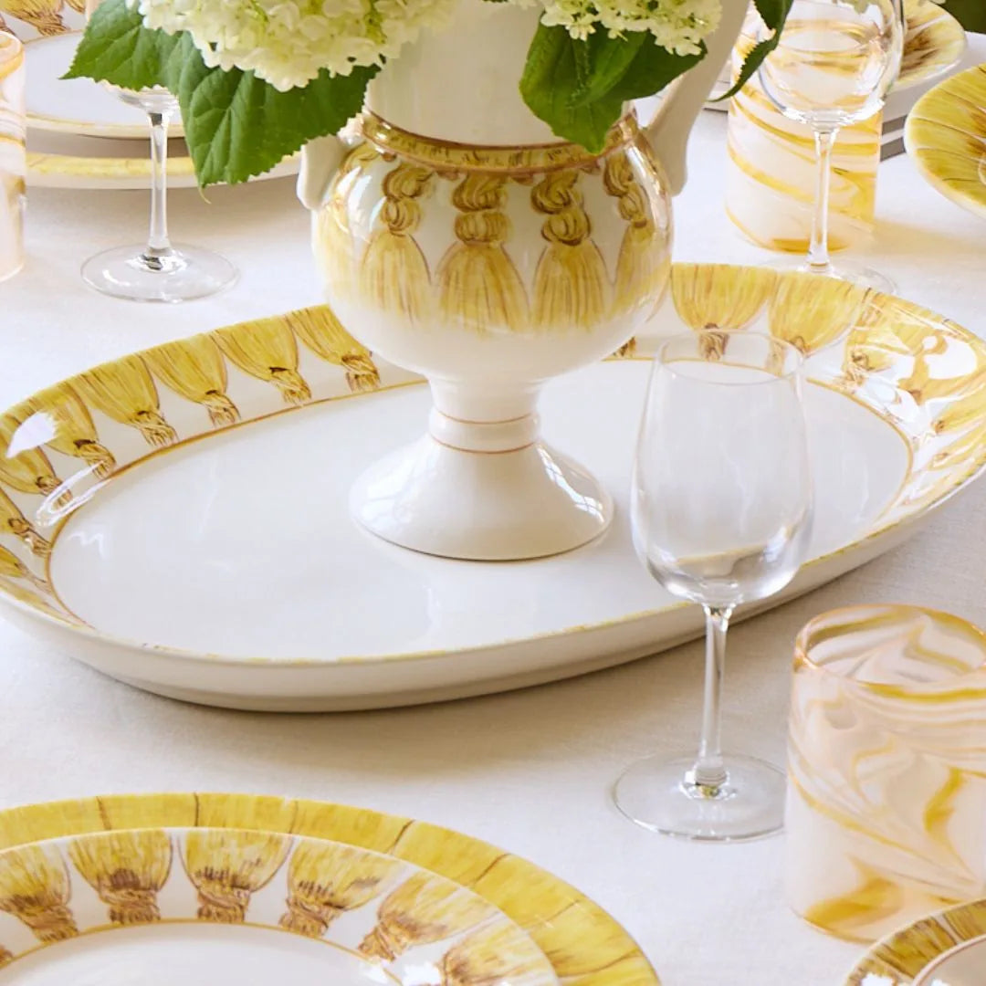 Sunflower Yellow Tassel Amphora Vase