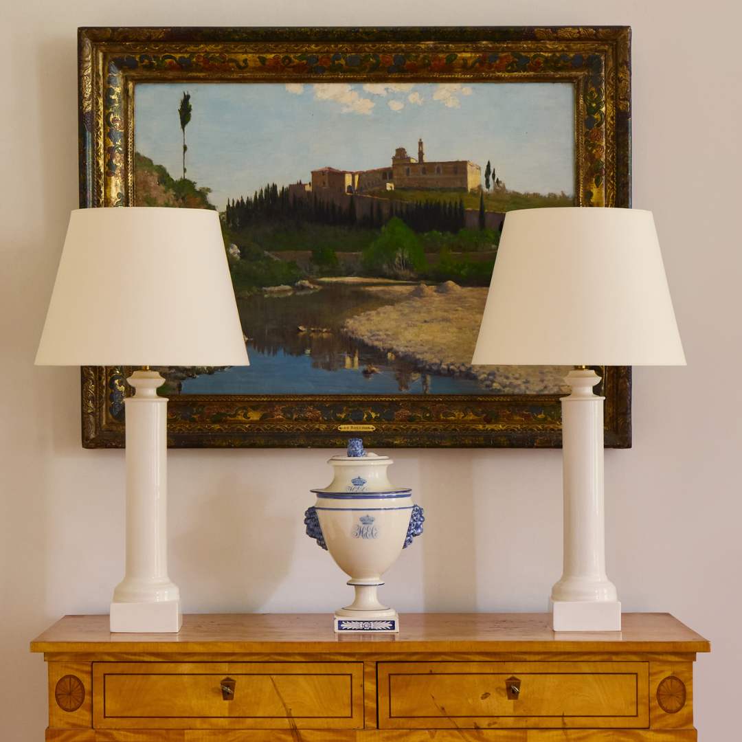 Mica Lamp in Cream