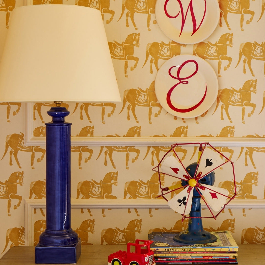 Mica Lamp in Navy