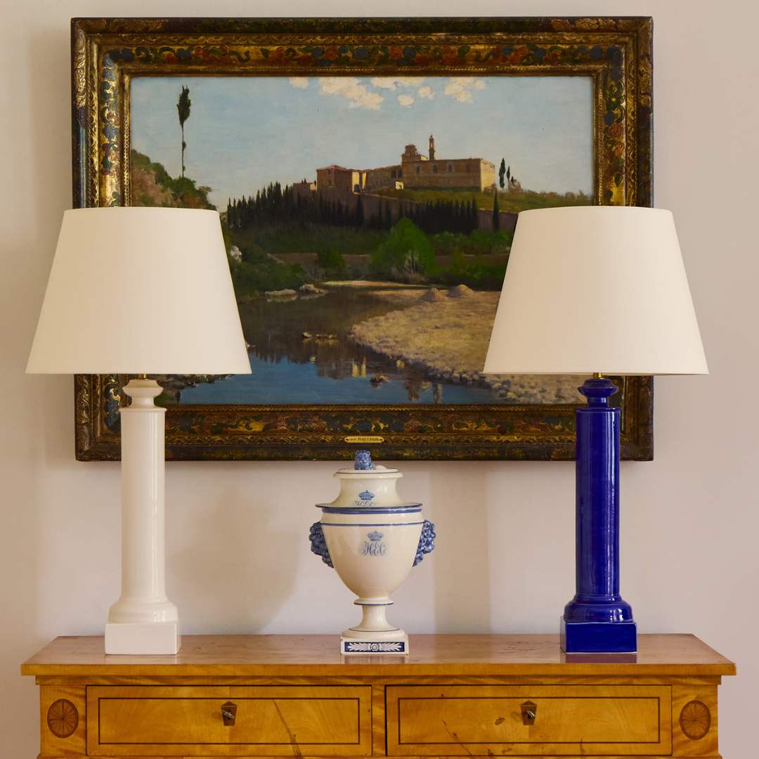 Mica Lamp in Cream