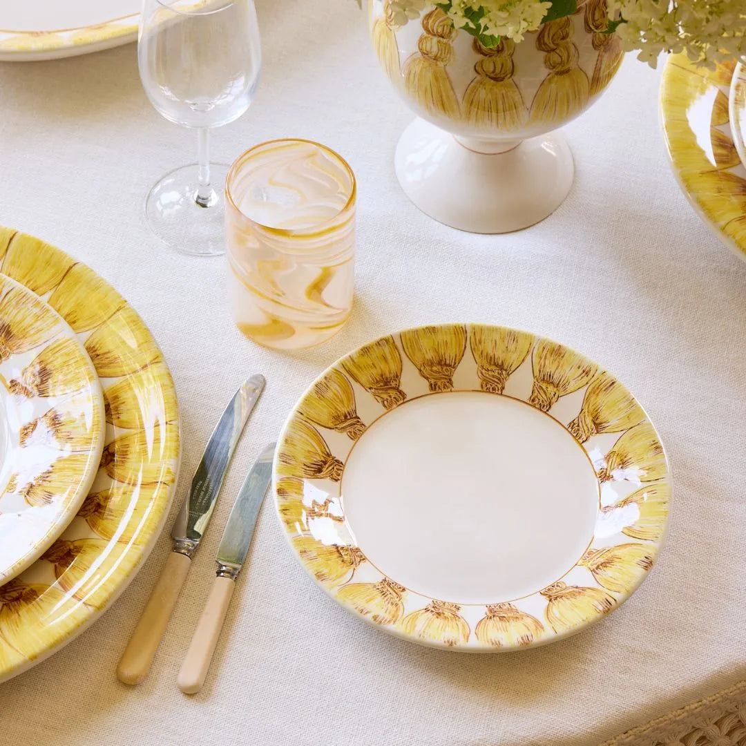 Sunflower Yellow Tassel Dessert Plate