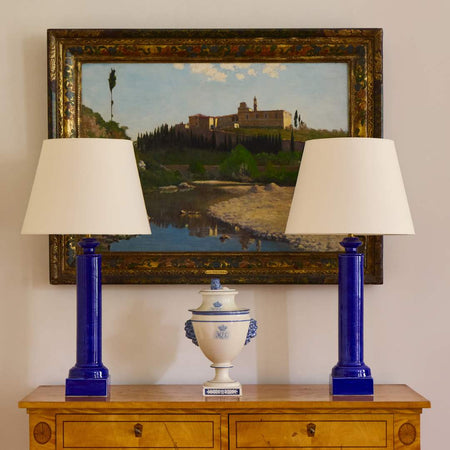 Mica Lamp in Navy