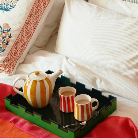 Yellow Stripes Teapot