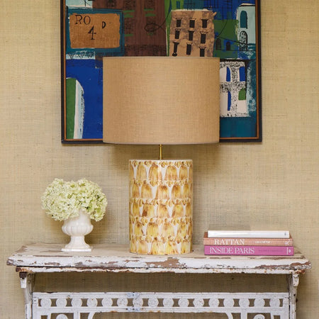 Hessian Drum Lampshade