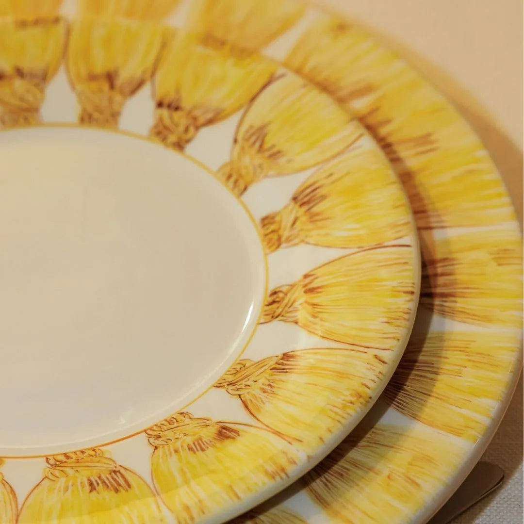 Sunflower Yellow Tassel Charger Plate