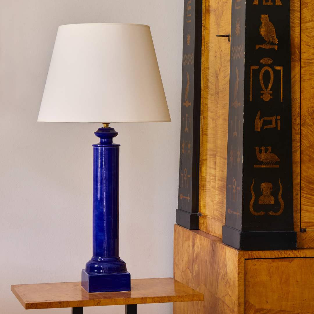 Mica Lamp in Navy