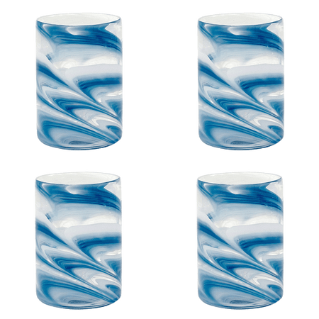 Sea Blue Bellotto Tumblers (Set of 4)