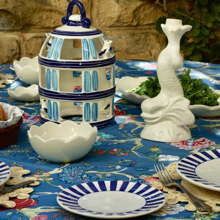 Dolphin Candlestick in Cream
