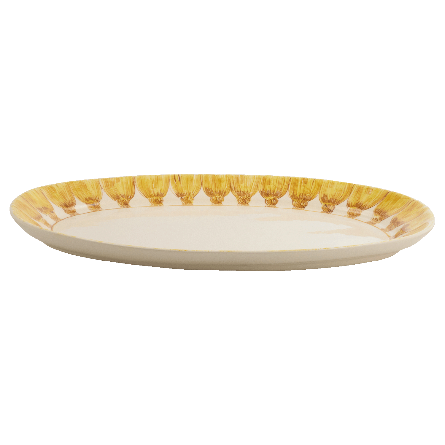 Sunflower Yellow Tassel Serving Platter