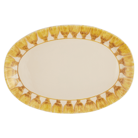 Sunflower Yellow Tassel Serving Platter