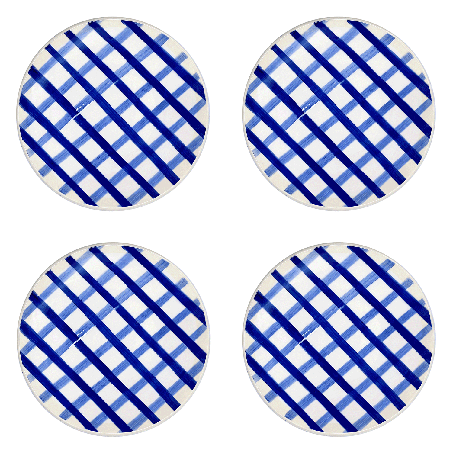 Blue Trellis Dinner Plates (Set of 4)