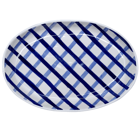 Blue Trellis Platter