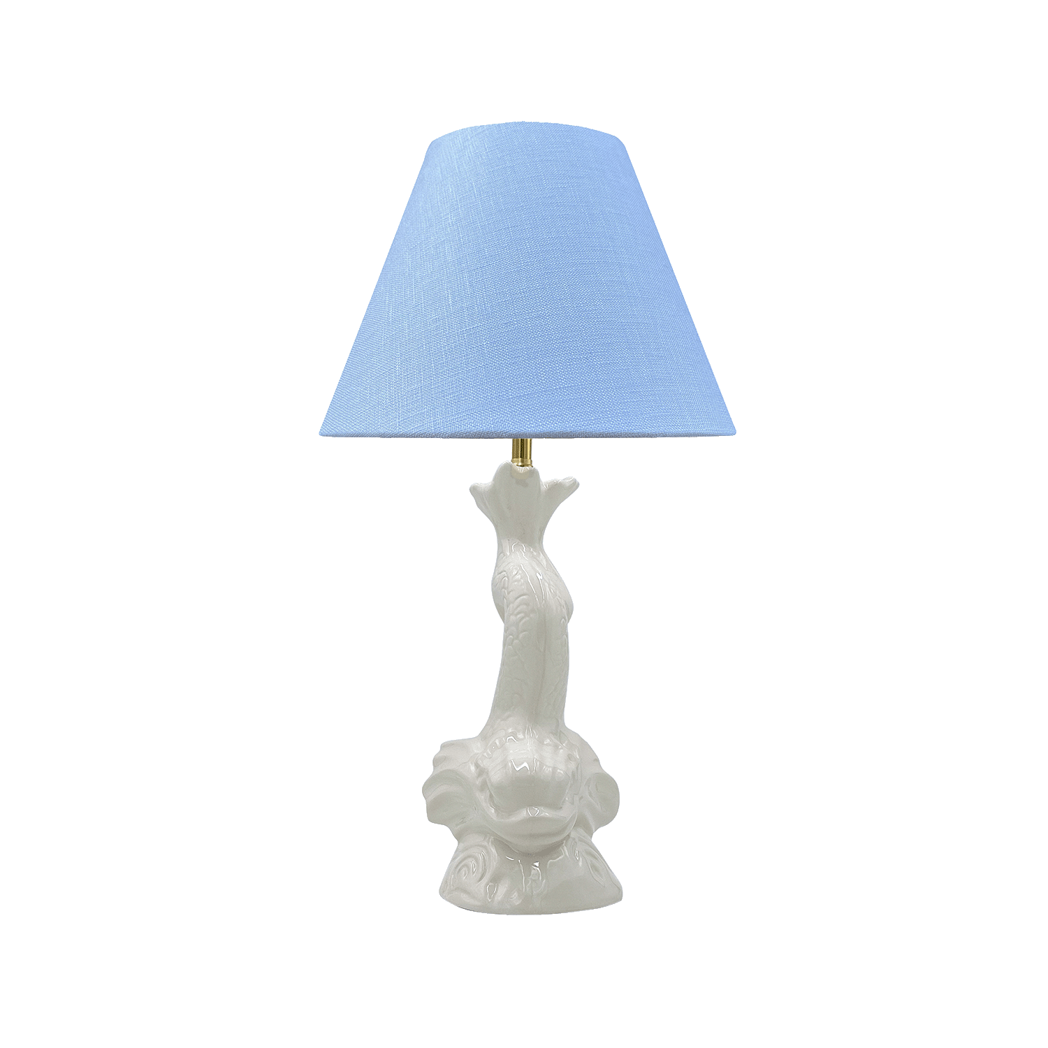 Light Blue Empire Linen Lampshade