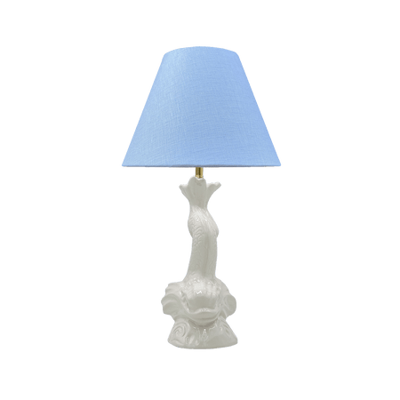 Light Blue Empire Linen Lampshade 9"