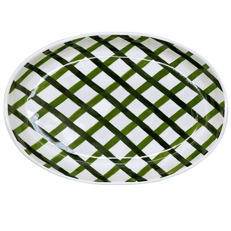 Green Trellis Platter