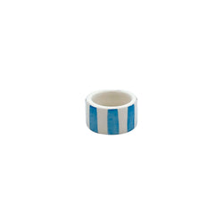 Napkin Ring in Light Blue, Stripes