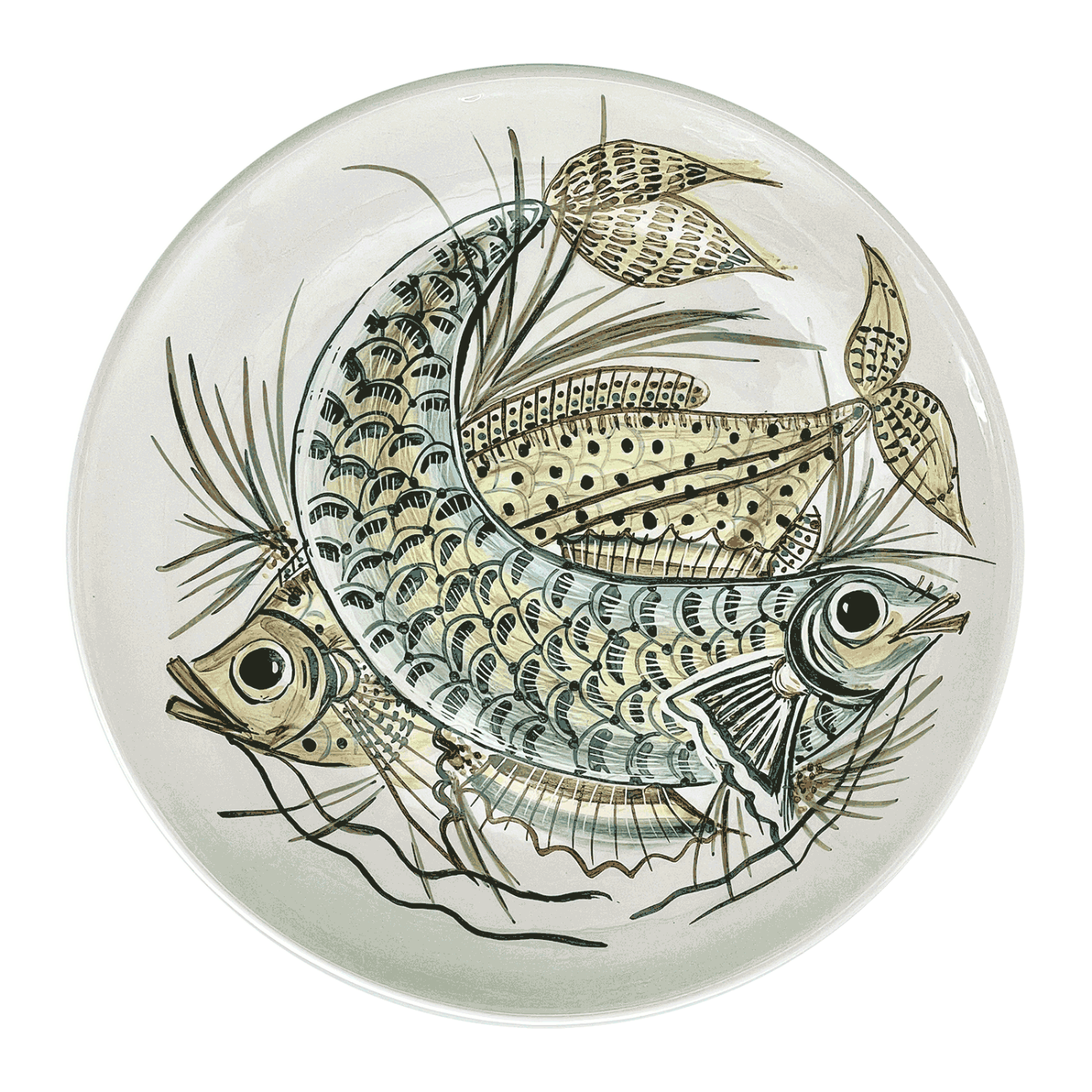 Yellow Aldo Fish Charger Plate | Villa Bologna Pottery