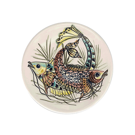Red Aldo Fish Side Plate