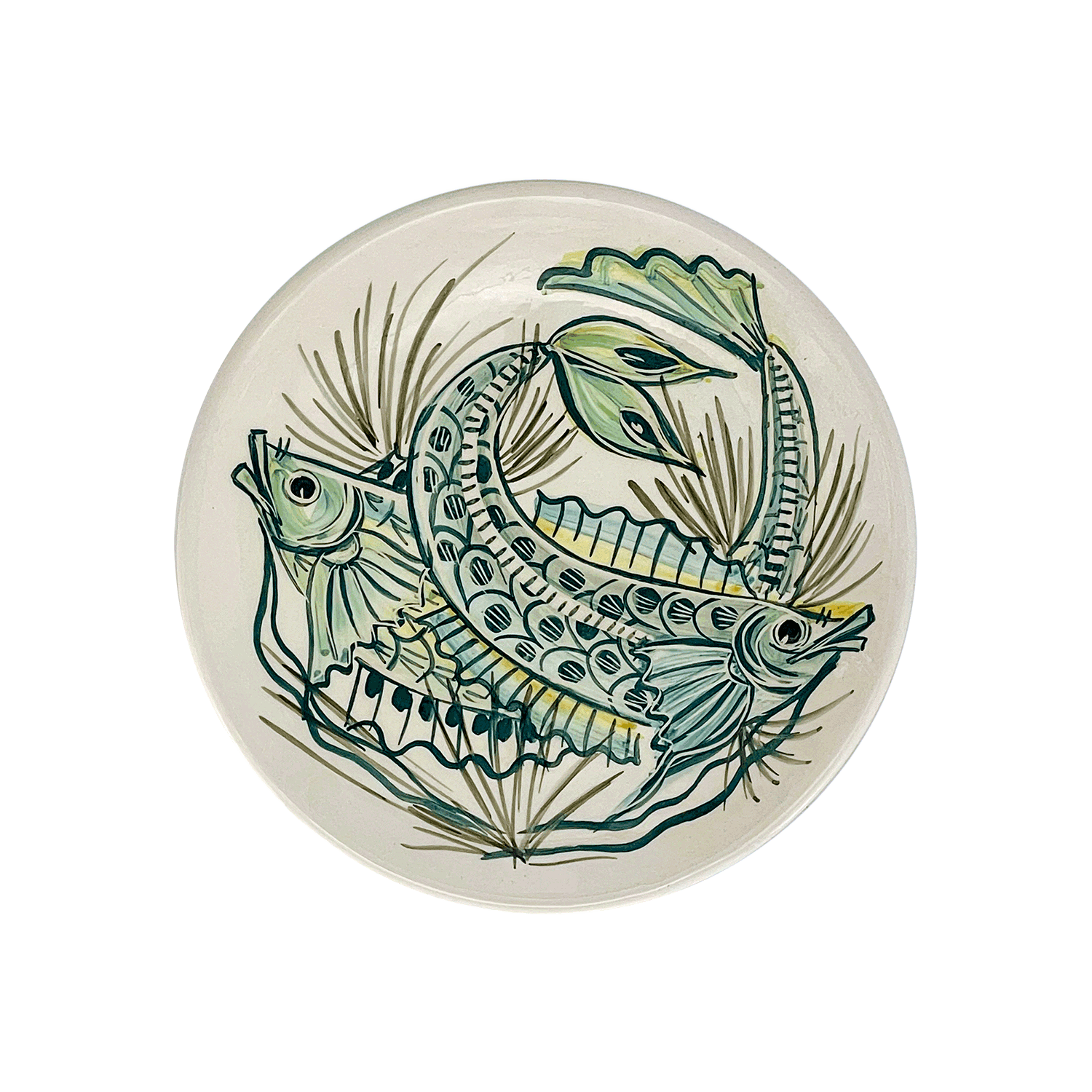 Green Aldo Fish Side Plate | Villa Bologna Pottery