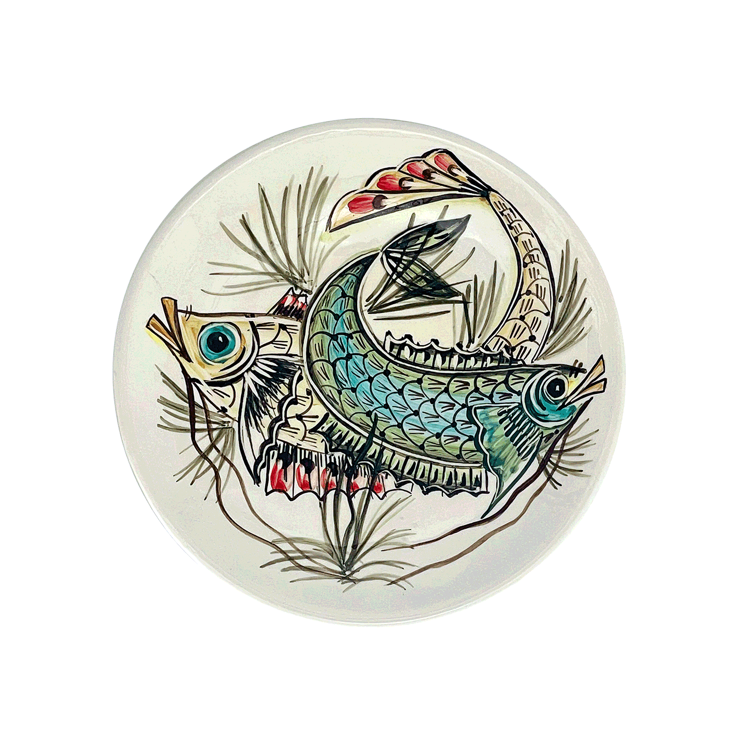 Blue Aldo Fish Side Plate | Villa Bologna Pottery