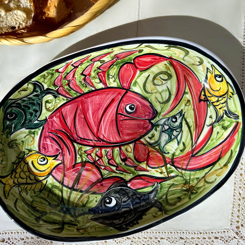 Small Oval Platter, Gozo Lobster