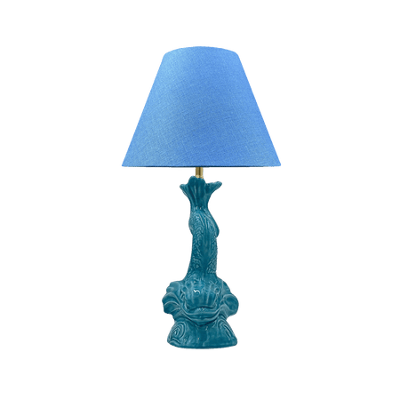 Navy Blue Empire Linen Lampshade 9"