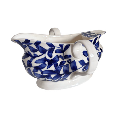 Navy Blue Scroll Gravy Boat