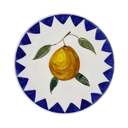 Orange Zigare Fruit Dinner Plate