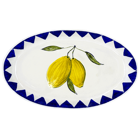 Large Lemon Zigare Fruit Oval Platter