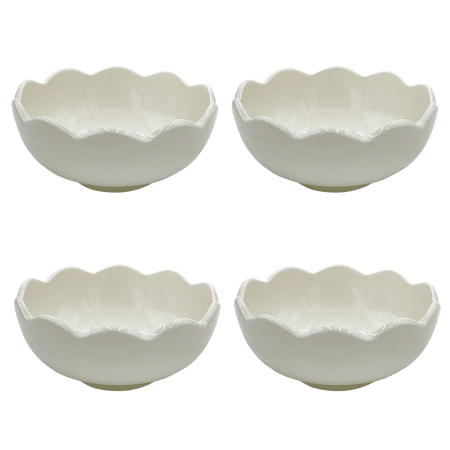 Medium Scalloped Bowls (Set of 4)