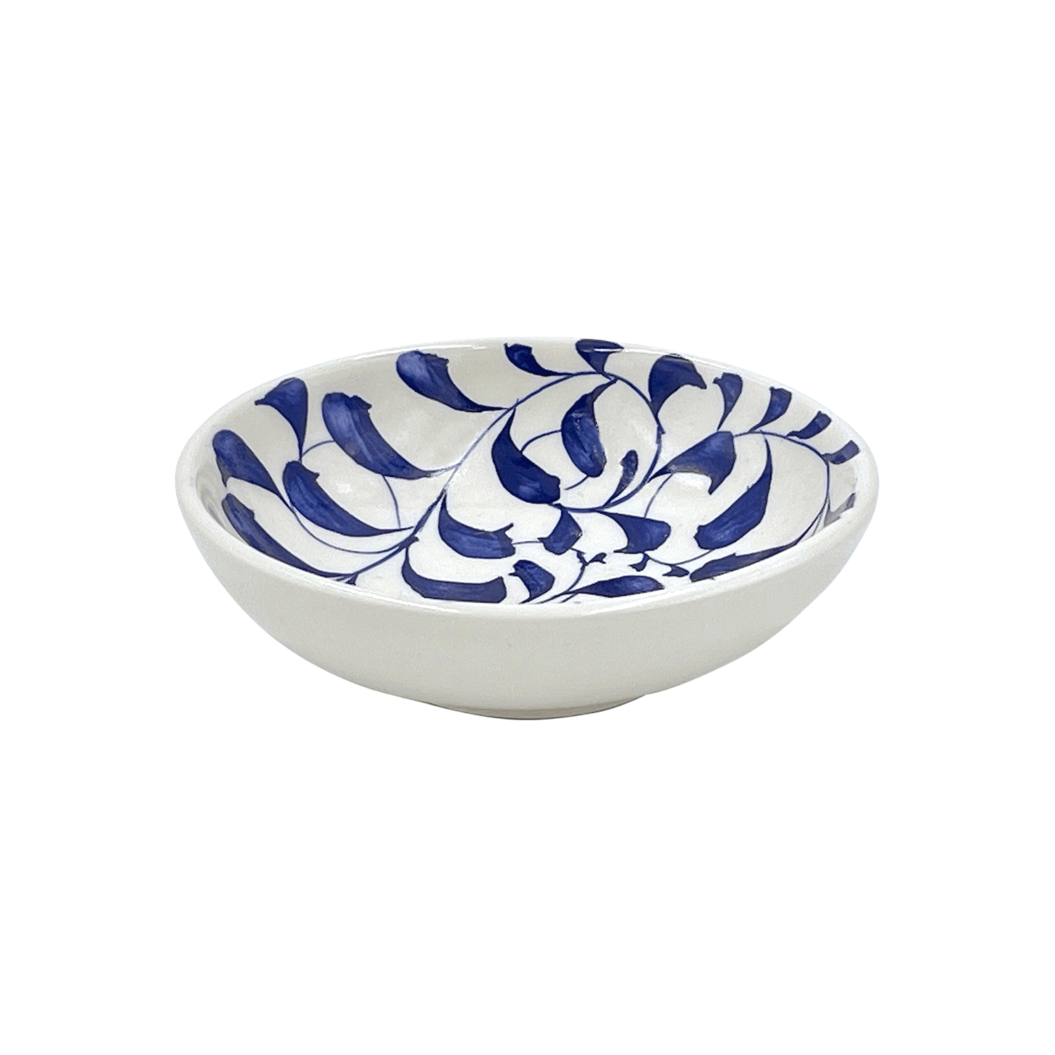 Navy Blue Scroll Peanut Bowl