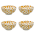 Medium Yellow Scroll Bowls (Set of 4)