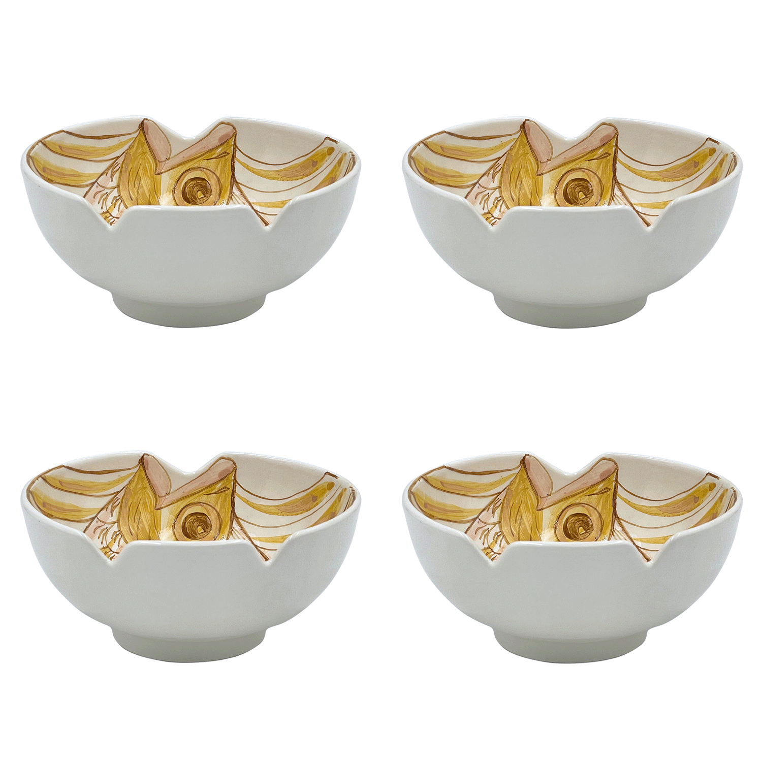 Medium Pink Romina Fish Bowls (Set of 4)