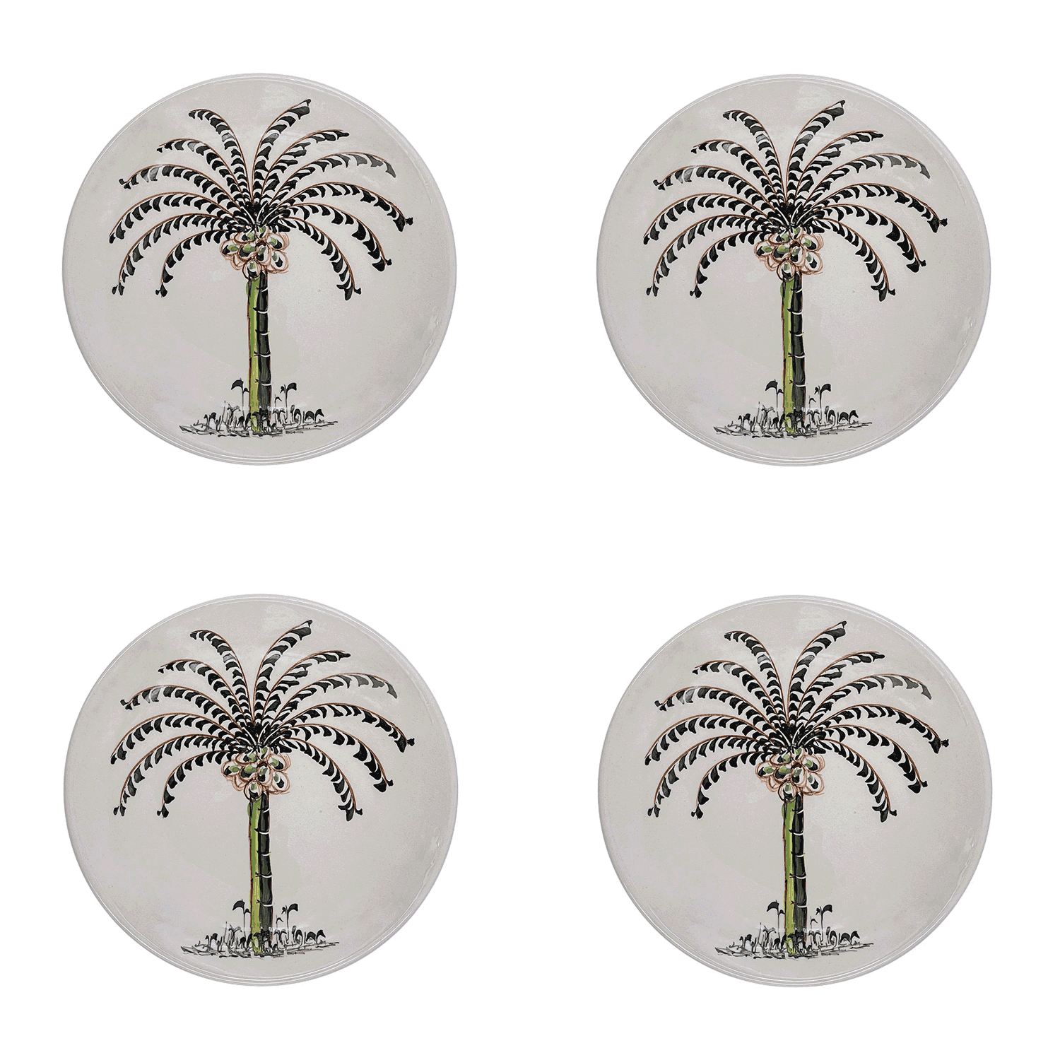 Palm Side Plates (Set of 4)