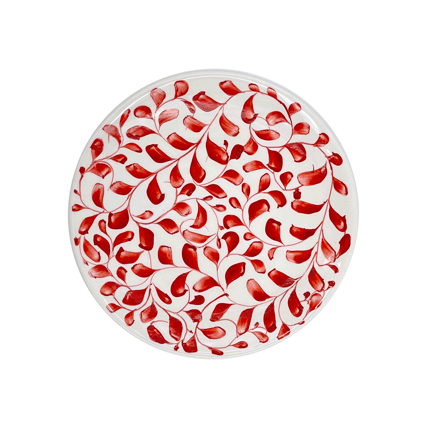 Red Scroll Side Plate