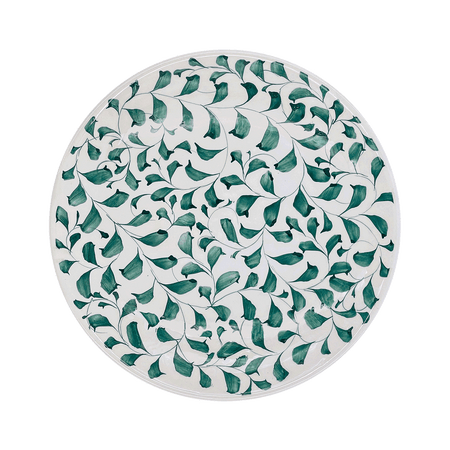 Green Scroll Dinner Plate