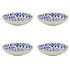 Navy Blue Scroll Pasta Bowls (Set of 4)