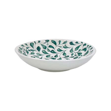 Green Scroll Pasta Bowl