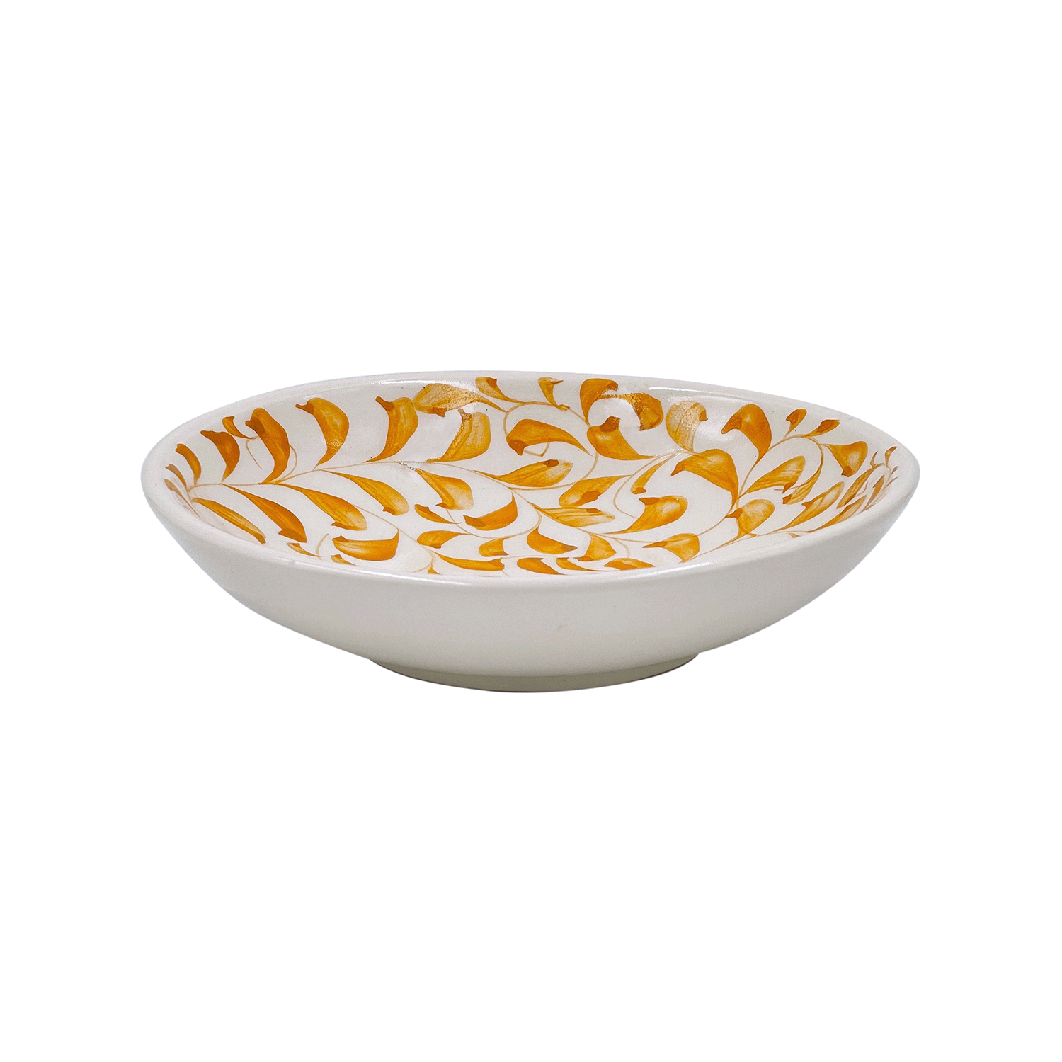 Yellow Scroll Pasta Bowl