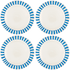 Light Blue Stripes Charger Plates (Set of 4)
