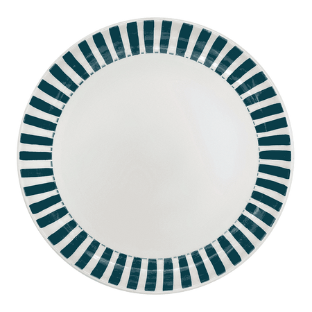 Green Stripes Charger Plate