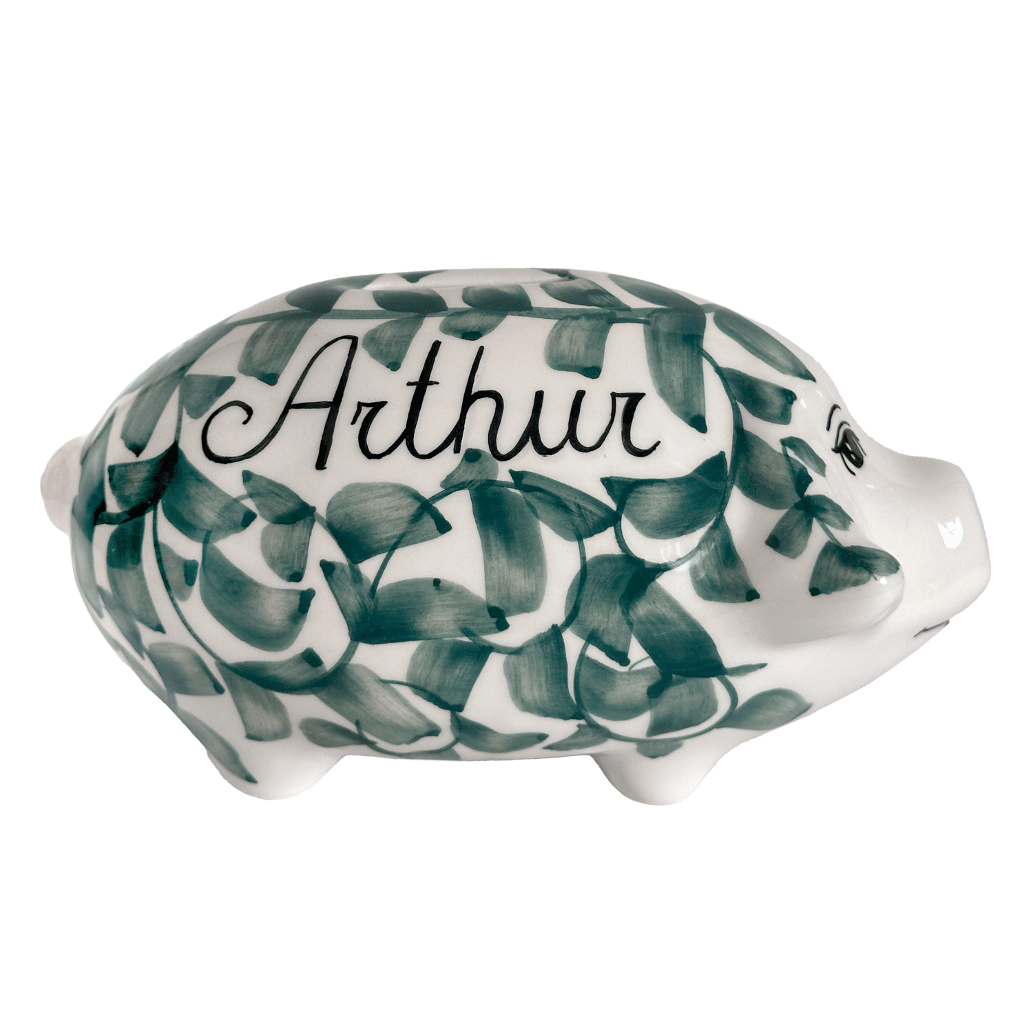 Personalised Green Piggy Bank