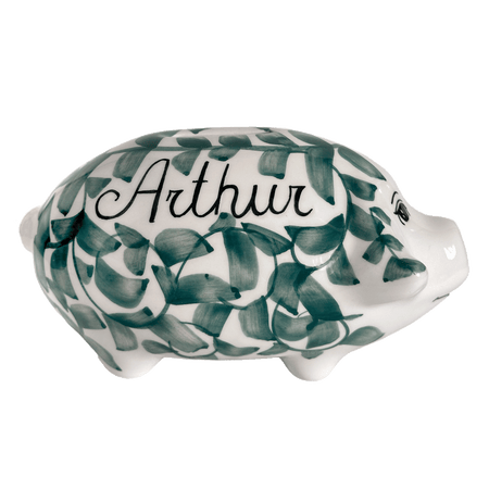 Personalised Green Piggy Bank